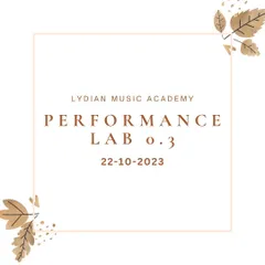 This graphic announces our third Performance Lab of the season. We hold these events frequently to ensure students are consistently getting practical performance experience before their official exams.