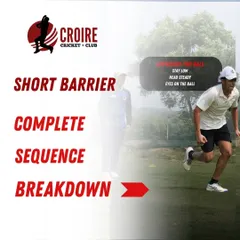 This graphic introduces our complete breakdown of the short barrier fielding technique. Mastering this sequence helps fielders attack the ball with confidence, stay low, and save crucial runs inside the circle.
