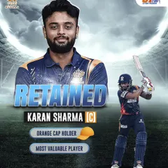 It is a huge achievement to be retained as captain and recognized as the Orange Cap holder and MVP. We are incredibly proud of our student Karan Sharma and his journey.