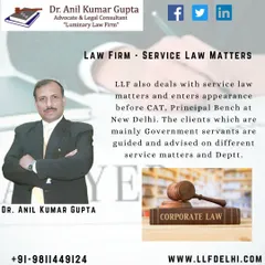 Our legal practice includes dedicated services for government employees, where we enter appearances before the CAT, Principal Bench at New Delhi, on a variety of service law cases.