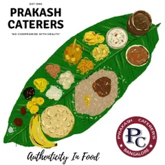 An illustration showcasing the variety of dishes included in my authentic banana leaf meal. From rice and sambar to pickles, sweets, and a banana, it's a complete and wholesome feast.