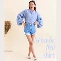 Meet the "Let Me Be Free" shirt. I wanted to create something that felt like wearing air, so I chose 100% Habutai Silk for its light, luxurious feel. The statement balloon sleeves add a touch of drama, making it a versatile piece you can pair with jeans, shorts, or trousers.