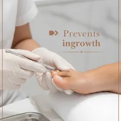 Proper nail care during a pedicure is crucial for preventing painful ingrown toenails. I use professional tools and techniques to ensure your nails are trimmed and filed correctly.
