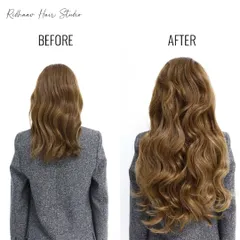 See the difference for yourself. We transformed this client's look by adding significant length and natural-looking waves using our premium human hair extensions, creating a fuller, healthier appearance.