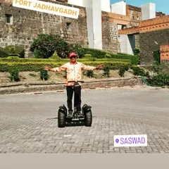 A throwback to when my eco-wheels were a part of the visitor entertainment at Fort Jadhavgadh in Saswad. These Segways are a fantastic way to add a unique activity to any venue, and I'll be back with them soon!