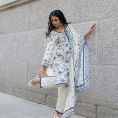 A closer look at one of my beautiful printed wool kurta sets from the Oon collection. The fabric is warm, but the fit is still relaxed and comfortable.