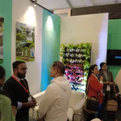 Networking with architects and designers at our FOAID exhibition. Events like these are crucial for staying up-to-date with industry trends and showcasing our innovative horticulture and landscaping projects.
