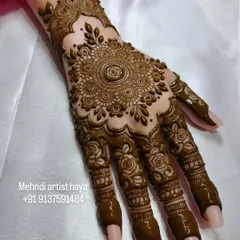 The complete mandala design, a timeless and elegant choice for any bride who loves traditional Indian art.