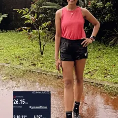 After a 26.15 km run, feeling strong. Staying fit through life's chaos is what separates the dedicated from the rest. This is what elite energy looks like.