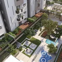 This top-down view of the Shilpa Ratna courtyard reveals the intricate network of garden pathways, cozy alcoves, and shared seating areas. My design invites residents to explore and unwind, with every corner offering a new opportunity for quiet reflection or social interaction amidst blooming flowers and lush greenery.