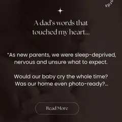 A dad's words that touched my heart. He shares his initial worries as a sleep-deprived new parent and how those melted away during our session.