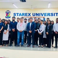 A group photo with the bright law students of Starex University after a seminar on career paths after getting an LLB. It's always rewarding to guide the next generation of legal professionals.