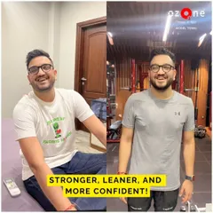 From goals to greatness. This member's journey highlights a visible change in body composition, resulting in a leaner, stronger, and more confident appearance.