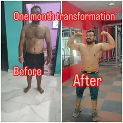 This client lost 5 kg of fat in just one month. This is a natural transformation achieved through consistent training and a structured nutrition plan.