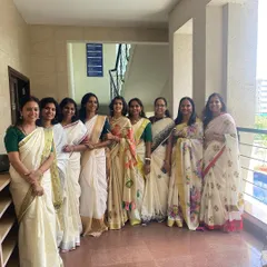 The ladies of my yoga tribe looking beautiful in their sarees for our Onam celebration. Fitness is about more than just workouts; it's about building friendships and celebrating life together.