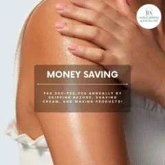 Let's talk about the financial benefit. By skipping razors, creams, and waxing products, my clients save a significant amount annually. Laser hair reduction is a long-term investment that pays for itself.