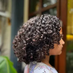 Born to be wild and curly! This little one got a fresh cut to shape her beautiful curls, making them bouncy, healthy, and easy for her parents to manage.