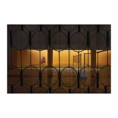 A creative screen made of badminton rackets separates the viewing gallery from the court at the Meraki Clubhouse. This playful detail is an example of how we like to incorporate thematic elements directly into our architectural design.