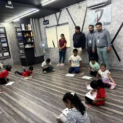 It's not all about moving. We get the creative juices flowing with our art and craft sessions. Here, campers are deep in concentration during a fun coloring competition we hosted.