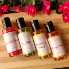 My castile facewash is a saponified blend of oils and butters that cleanses without stripping your skin's natural moisture. It comes in British Rose, Tea Tree, Saffron & Honey, and Orange Peel.