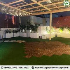 This beautifully lit terrace in Banashankari is from a project that received a 5 star review. The client loved the calm, cozy green retreat we created from their once empty space.