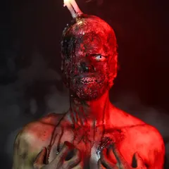 The full horror look, complete with body makeup and dramatic lighting. We teach students how to conceptualize and execute a complete character.