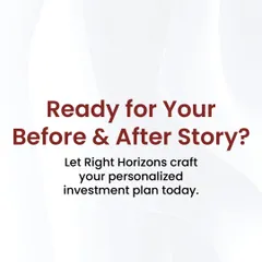 A call to action slide from our "Before & After" series. It asks clients if they are ready for their own transformation story and invites them to let us craft their personalized investment plan today.