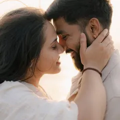 A quiet, intimate close-up from a beach pre-wedding session. I focus on creating a comfortable space where you can just be yourselves, allowing me to capture the genuine connection between you.