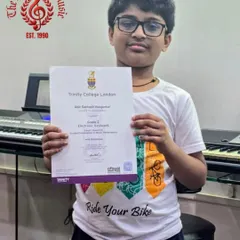 We are incredibly proud of our student Abir Waigankar, who achieved a stunning score of 97 out of 100 on his Grade 2 Trinity Keyboard exam. His success is a testament to the dedicated coaching and supportive learning we provide for all our exam candidates.