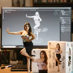 Your figurine should reflect your personality. I love working with dynamic poses like this one, capturing the energy and joy of the moment. From the digital design to the final 3D print, my goal is to create a miniature sculpture that is uniquely you.
