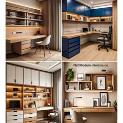 Amazing study unit ideas that maximize storage. These designs feature a mix of overhead cabinets, drawers, and open shelving to ensure your workspace is always organized and clutter-free.