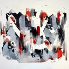For the artist Punkaj Manav, abstract art is a spiritual practice. He invents forms that go beyond the everyday, creating an 'objectless-state' that allows the viewer to experience a more elevated, passionate reality.