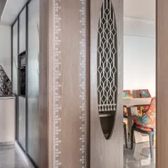 In the heart of this Mumbai home, I designed this temple of tranquility. Compact yet profound, this small sanctum bridges spaces and souls, offering solace in the rush of everyday life.