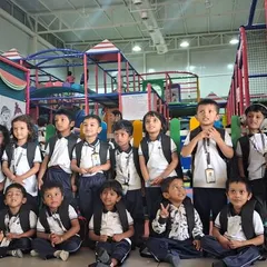 Another happy school group posing for a photo at Kydoland. It's a joy to provide a space where classmates can bond and make fun memories together outside the classroom.