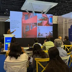 Presenting the Baia Villas project at the IDAC Expo. Sharing the story and design process behind our award-winning work is an important part of contributing to the architectural community.