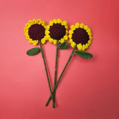 Brighten up any gift with our cheerful crochet sunflowers. These handcrafted flowers are a wonderful addition to our hampers, bringing a little bit of sunshine to someone's day.