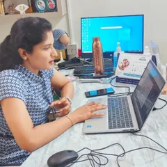 Another shot of me during the skincare webinar. My goal is to make expert dermatological advice more available to everyone.