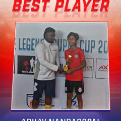 A special shoutout to Abhay Nandagopal, crowned Best Player of the Tournament at the Little Legends Cup 2025, after our team secured the championship.