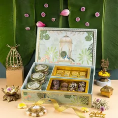 Festive shoots are my absolute jam. For this Diwali hamper, I balanced intricate traditional designs with fresh flowers and brass props to create a feeling of opulent celebration. It’s all about making the gift feel as special as the occasion.