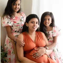 The whole family is waiting for you. Including older siblings in a maternity session brings such a special, heartwarming energy, capturing the joy and excitement of a growing family.