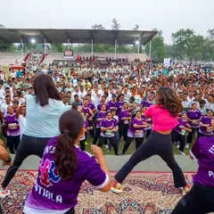 Leading the warm-up for the Ambala Integrity Run. We ensure every participant is energized and ready to go with a dynamic Zumba fitness routine that’s fun for the whole crowd.