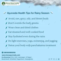 The humidity during the rainy season can affect digestion and lower immunity. We suggest simple health tips like eating steamed food, staying hydrated, doing light exercises, and detoxing with a Panchakarma treatment to stay well.