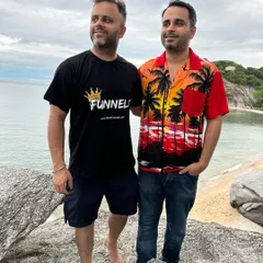 A picture with my brother and business partner, Saurabh. We started this journey together from scratch, and family has always been at the core of everything we do.