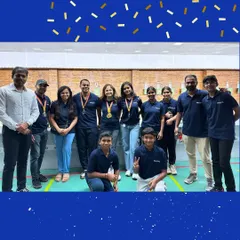 The full Eklavya team, including shooters, coaches, and parents, celebrating our collective success.