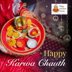 A festive post for Karwa Chauth, featuring a traditional puja thali with our laddoos. Our sweets are the perfect way to break the fast, offering a taste of home and tradition.