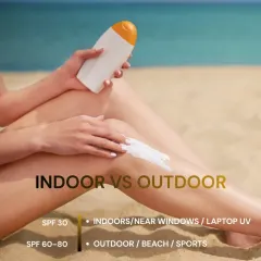 The right SPF level depends on your environment. We generally recommend SPF 30 for indoor use near windows and a higher SPF of 50 or more for outdoor activities.