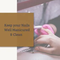 Grooming tip for women: Keep your nails well-manicured and clean. Well-kept hands are a subtle but important detail that signals professionalism and attention to detail. (Also includes ID 43).