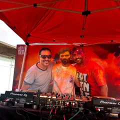 Behind the decks with DJ Suketu and Barot Music during a massive Holi celebration. The energy was incredible.