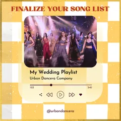 Finalize your song list to create your perfect wedding playlist. A well-curated playlist is the foundation of an unforgettable Sangeet.