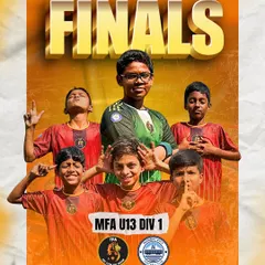 The final stage is set. A graphic announcing our U13 team's journey to the MFA YPL Finals against Mumbai City FC. History in the making.